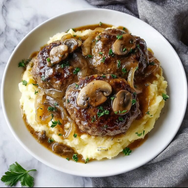 Bobby Flay Salisbury Steak with Mushroom Gravy Recipe
