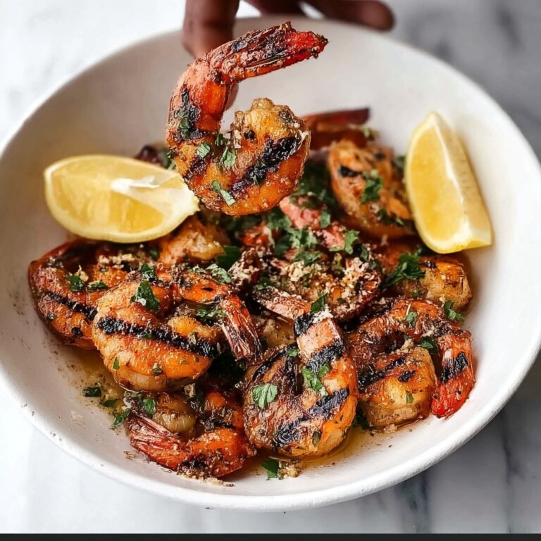 BBQ Grilled Prawns with Garlic, Lemon & Chilli Recipe