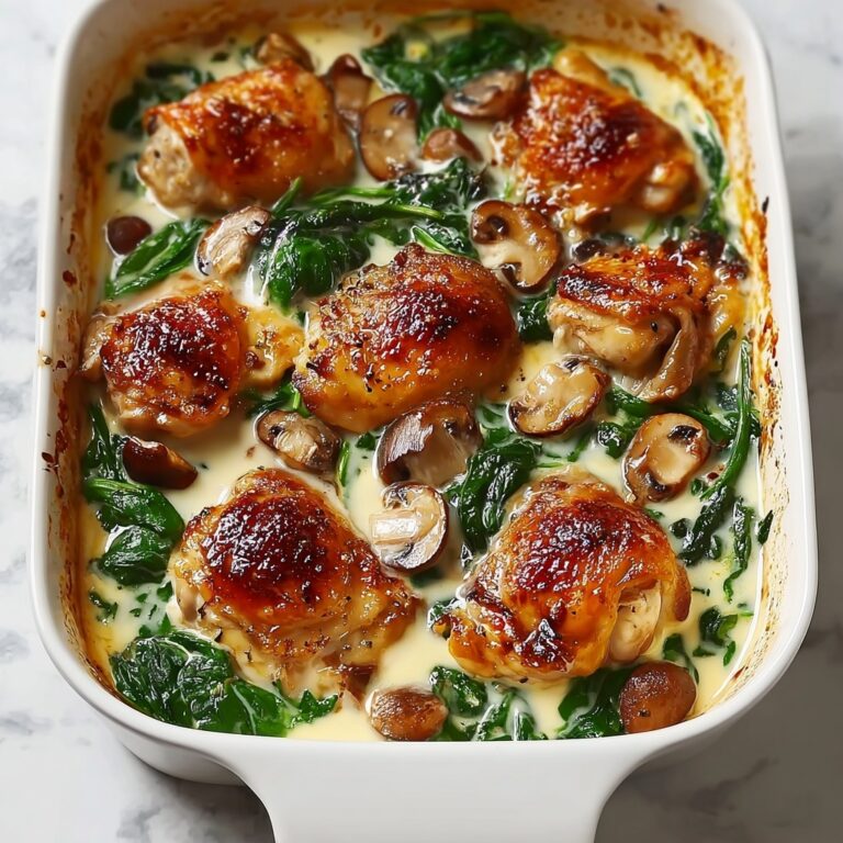 Chicken, Spinach, and Mushroom Low-Carb Oven Bake Recipe