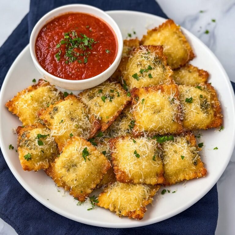 Crispy Air Fryer Ravioli with Parmesan and Marinara Recipe