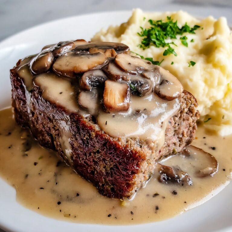 Meatloaf with Mushroom Gravy Recipe