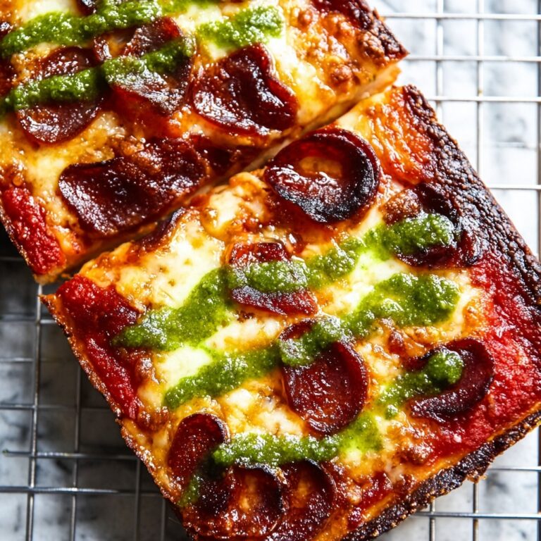 Pepperoni and Roasted Jalapeño Pesto Pan Pizza Recipe