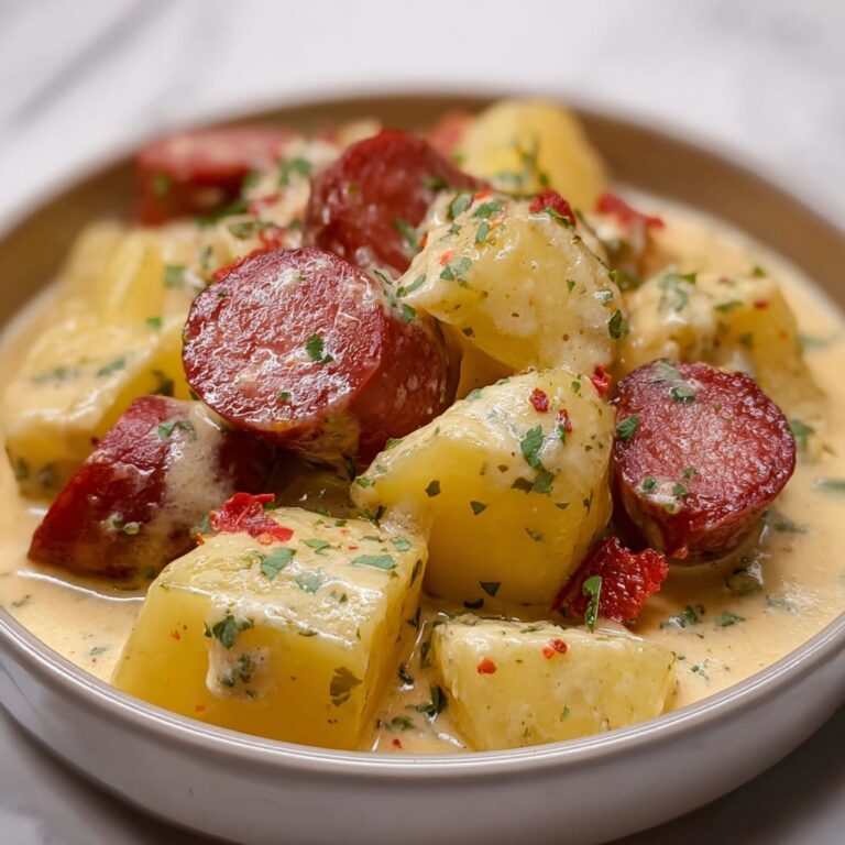 Creamy Smoked Sausage & Potato Crockpot Dinner Recipe