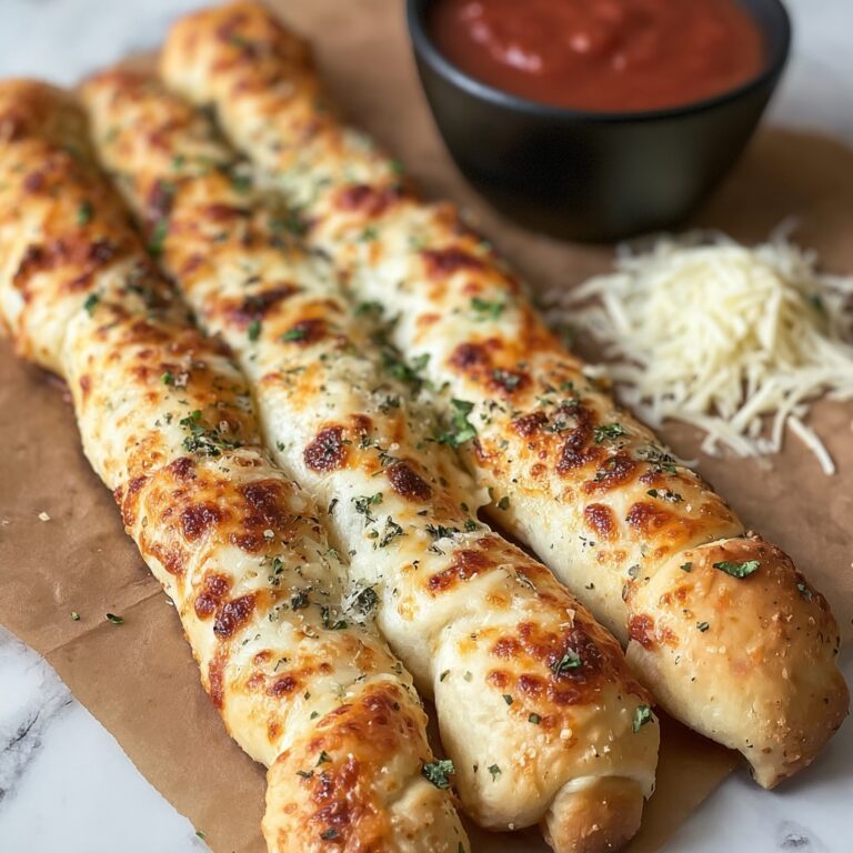 Cheesy Garlic Breadsticks with Marinara Dip Recipe