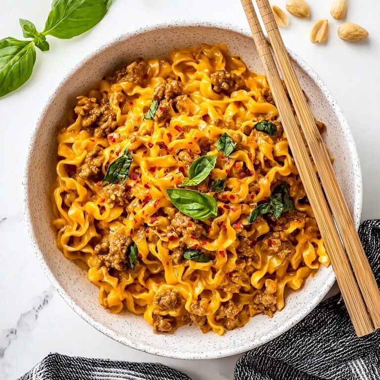 Sweet and Spicy Hot Chili Chicken Noodles with Basil Recipe