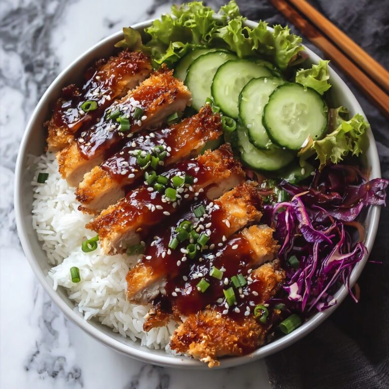 Japanese Chicken Katsu Bowls with Tonkatsu Sauce Recipe