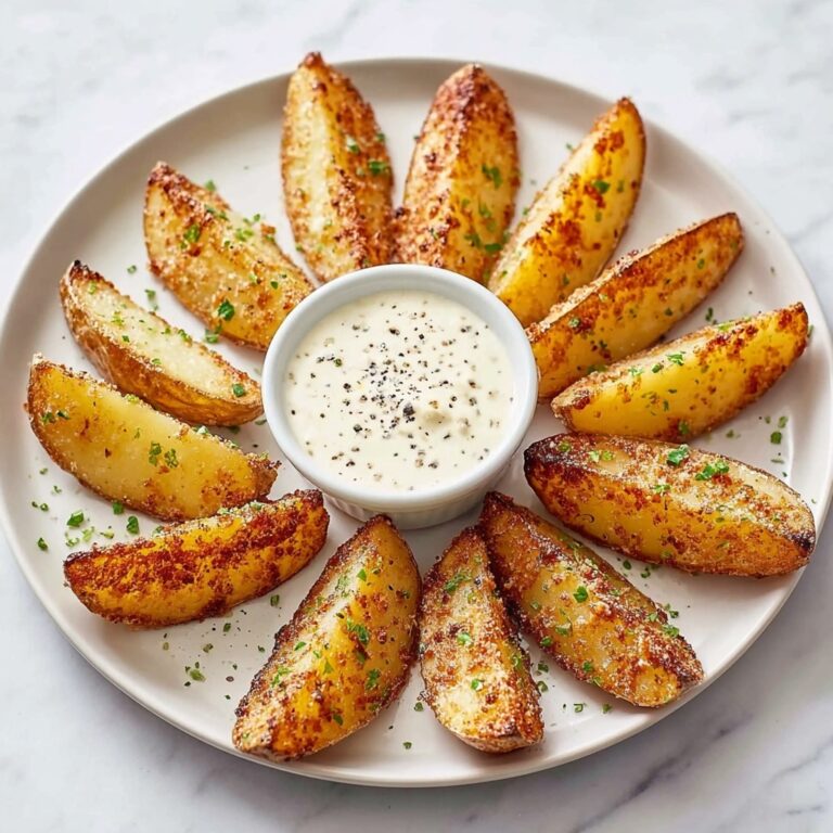 Baked Garlic Parmesan Potato Wedges Recipe