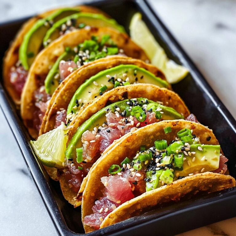 Spicy Tuna Tartare Wonton Tacos Recipe