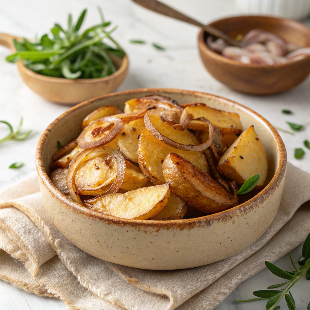 Oven-Fried Potatoes & Onions Recipe - Recipe Image