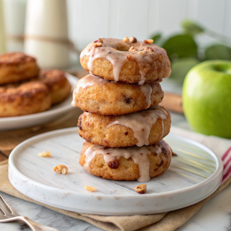 Soft Cinnamon Apple Fritters with Vanilla Glaze Recipe