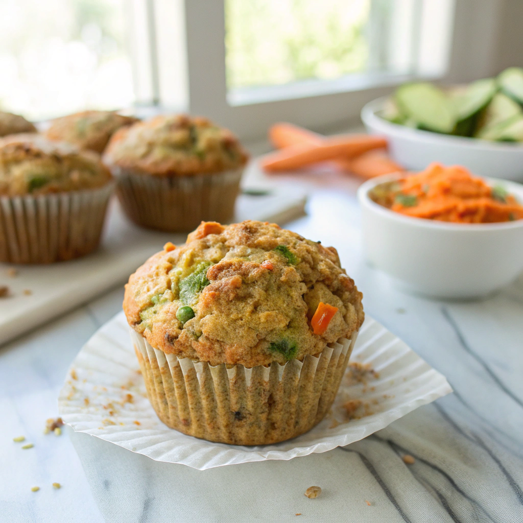 Zucchini Carrot Oatmeal Muffins Recipe - Recipe Image