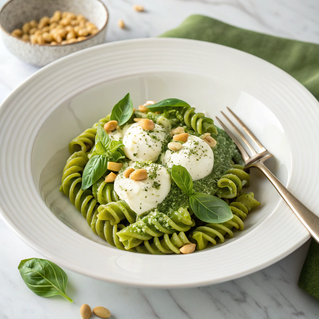 Creamy Pesto Pasta Sauce Recipe - Recipe Image