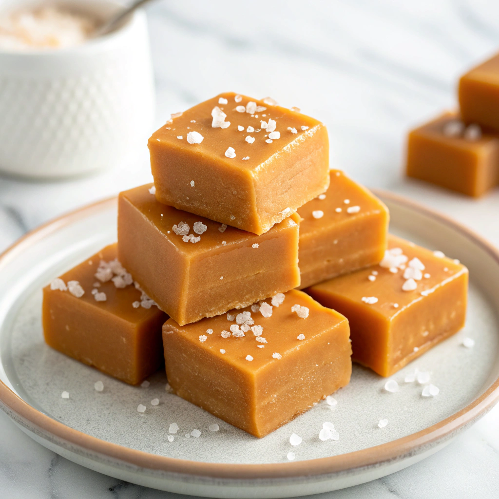 Salted Caramel Fudge with Bourbon and Dulce de Leche Recipe - Recipe Image
