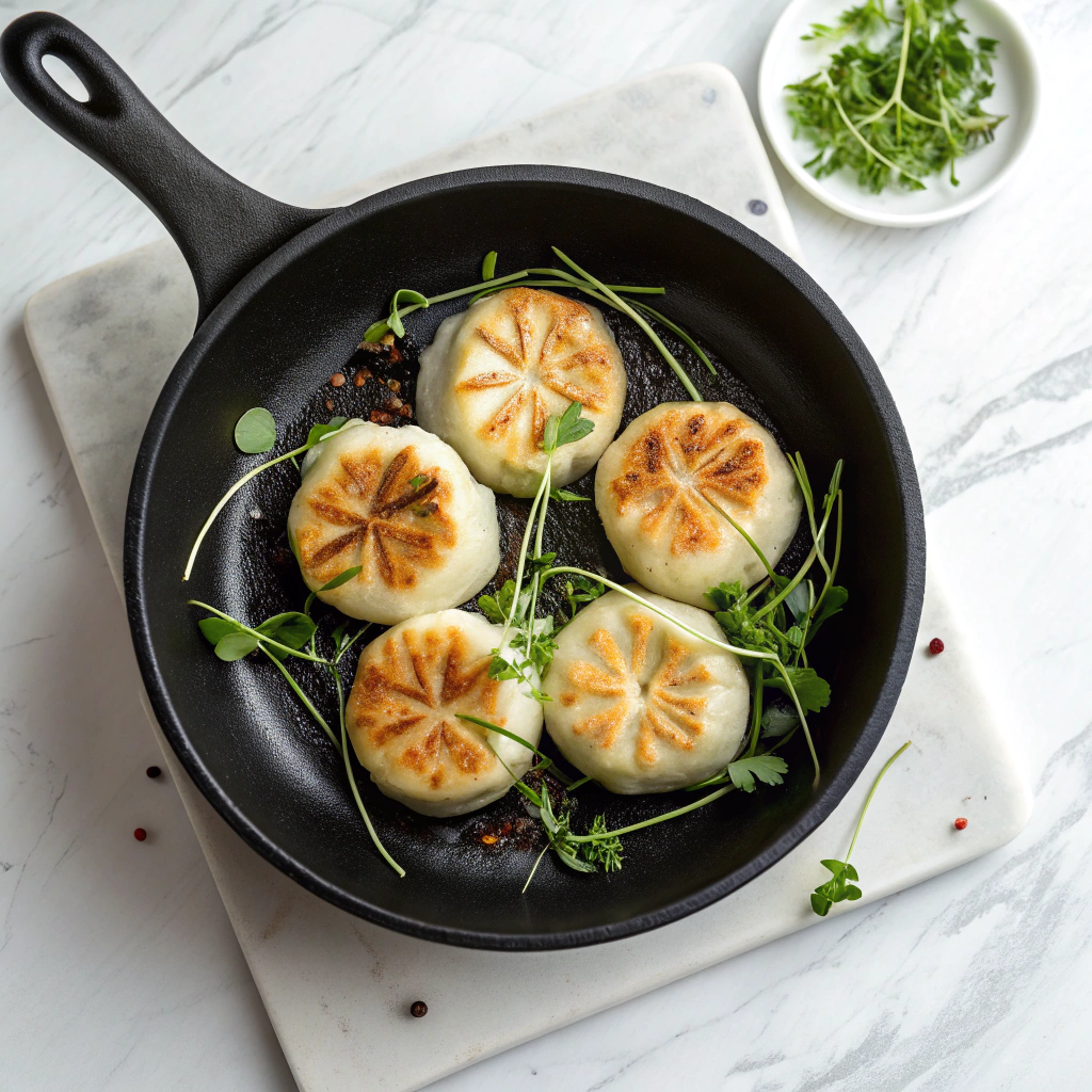 Pan-Fried Cabbage and Noodle Buns Recipe - Recipe Image