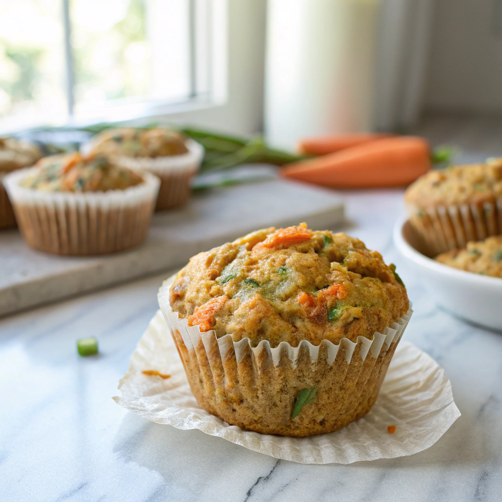 Zucchini Carrot Oatmeal Muffins Recipe - Recipe Image
