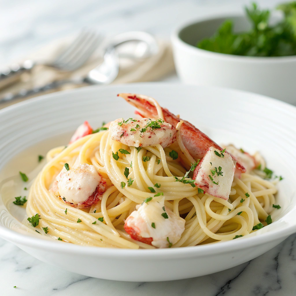 Lobster Pasta with Cream Sauce Recipe - Recipe Image