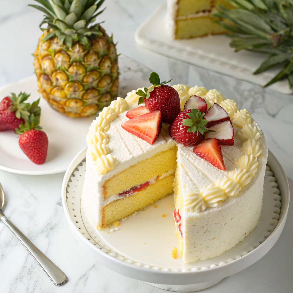 Best Tropical Layered Poke Cake Recipe - Recipe Image