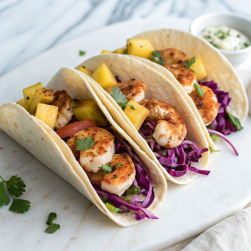 Jerk Shrimp Tacos with Pineapple Salsa Recipe - Recipe Image