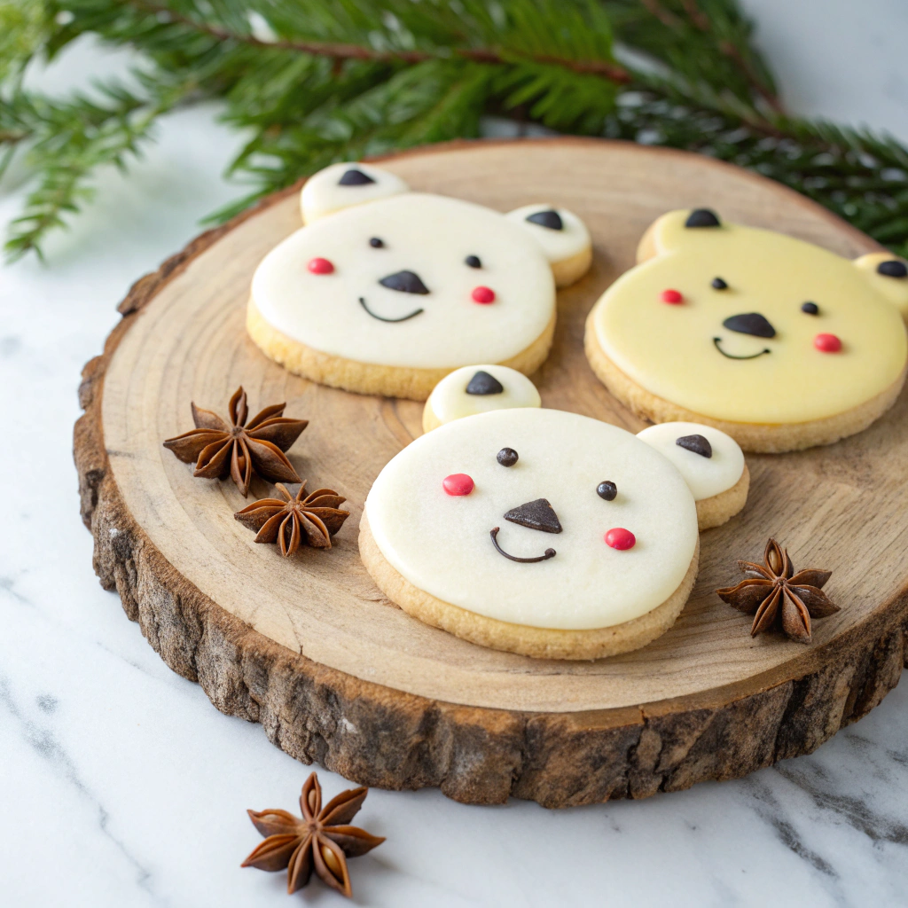 Buttercream Polar Bear Cookies Recipe - Recipe Image