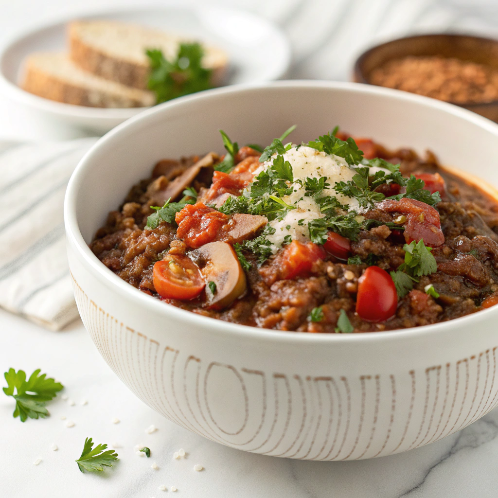Lentil and Mushroom Bolognese Recipe - Recipe Image