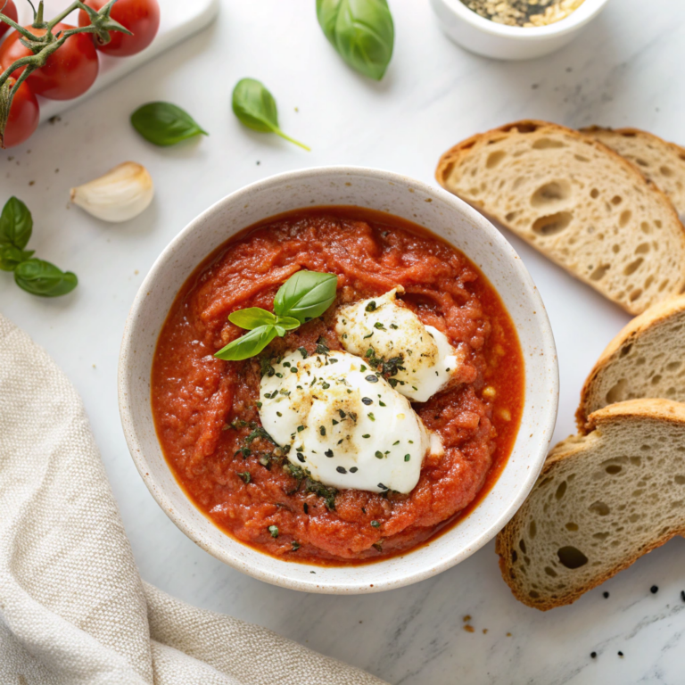 Shakshuka with Feta & Avocado Salad Recipe