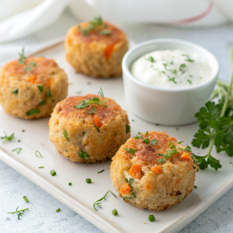 Salmon Croquettes with Lemon-Dijon Yogurt Dipping Sauce Recipe