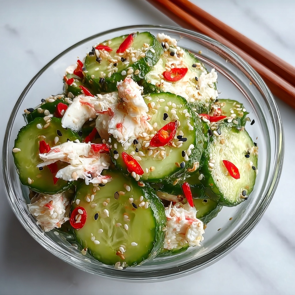 Easy California Roll Cucumber Salad Recipe - Recipe Image