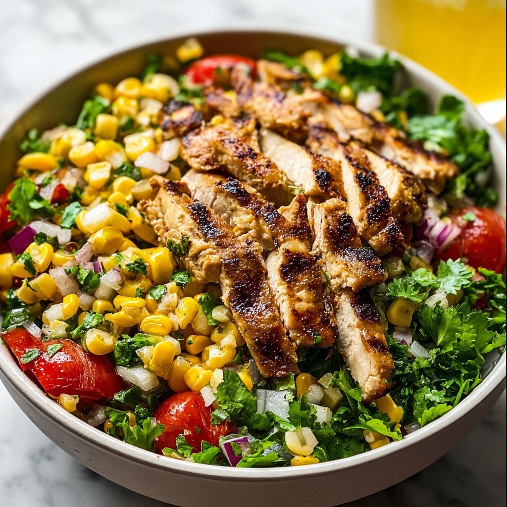 Grilled Mexican Corn Chicken Salad Recipe - Recipe Image