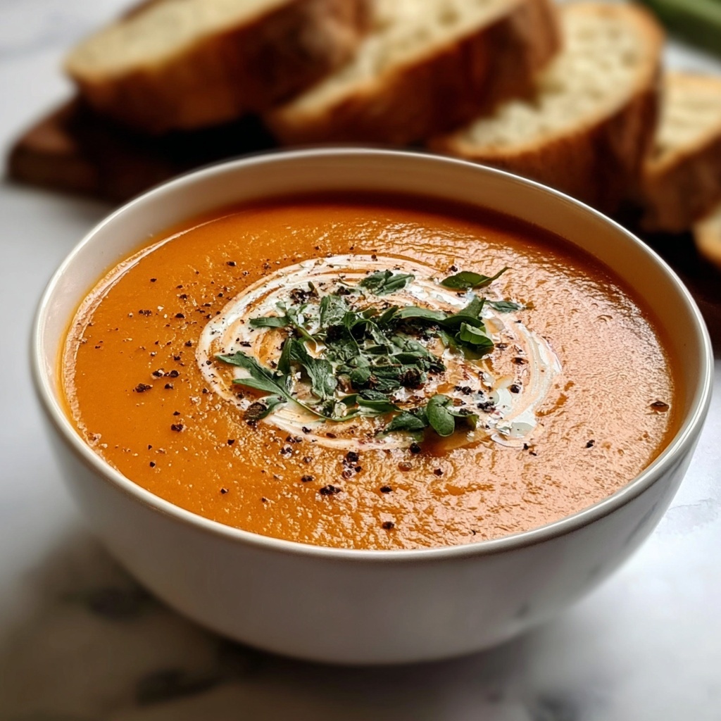 Creamy Tomato Soup with Balsamic and Coconut Milk Recipe - Recipe Image