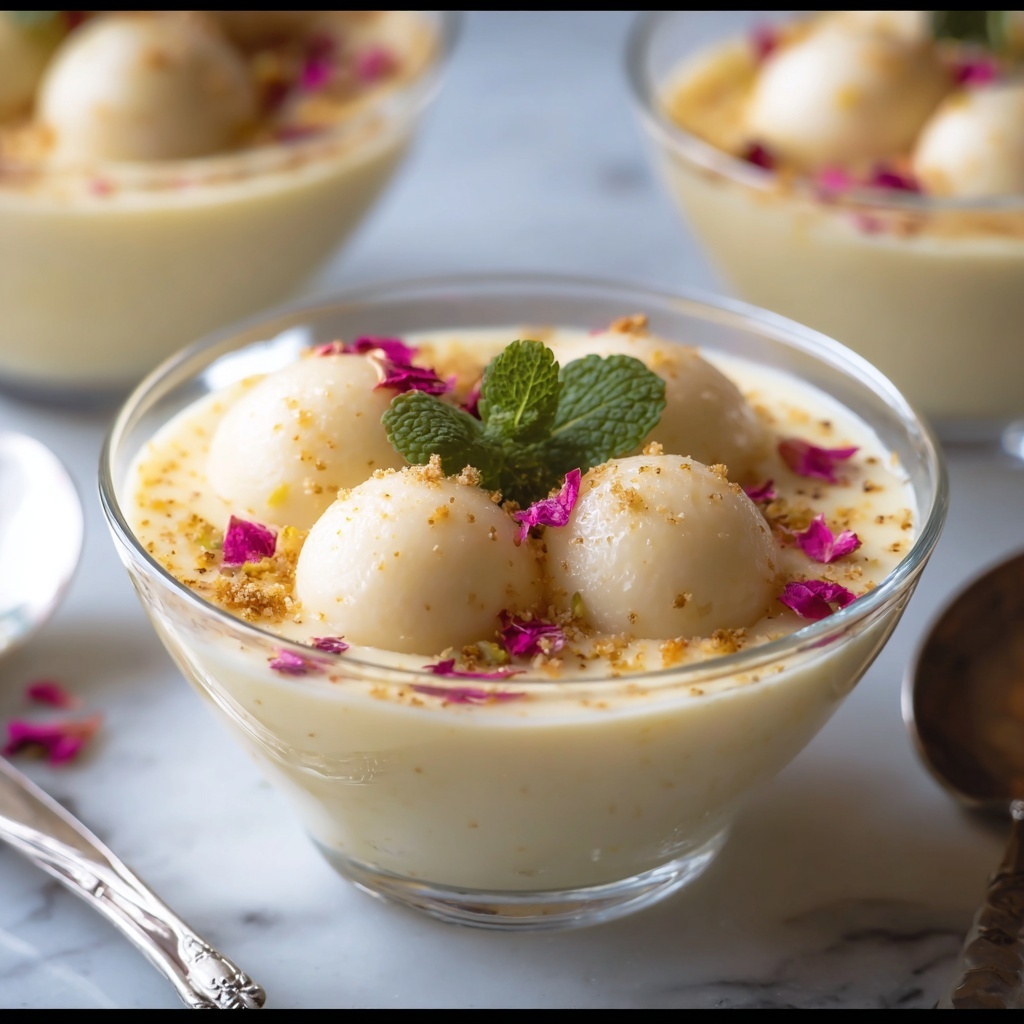 Custard Rasgulla Recipe - Recipe Image