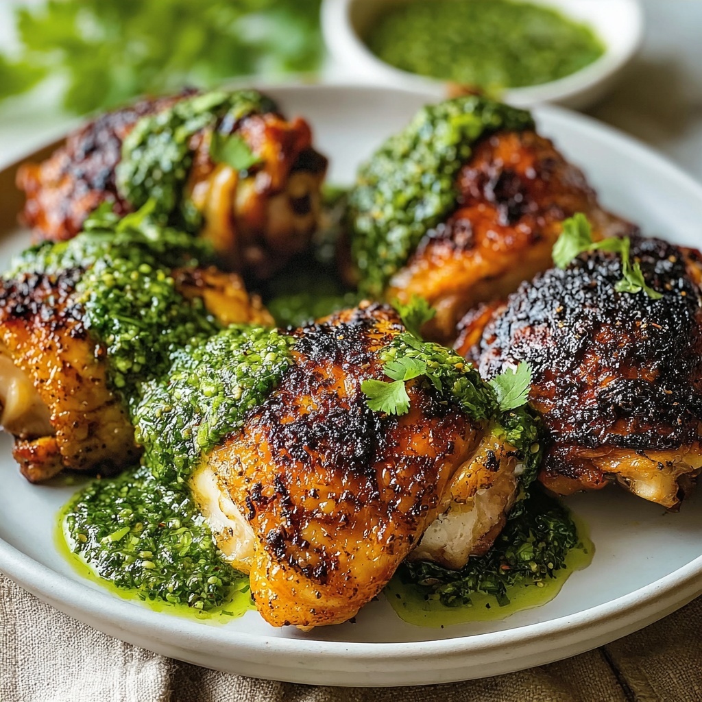 Peruvian Chicken with Creamy Cilantro Green Sauce Recipe - Recipe Image