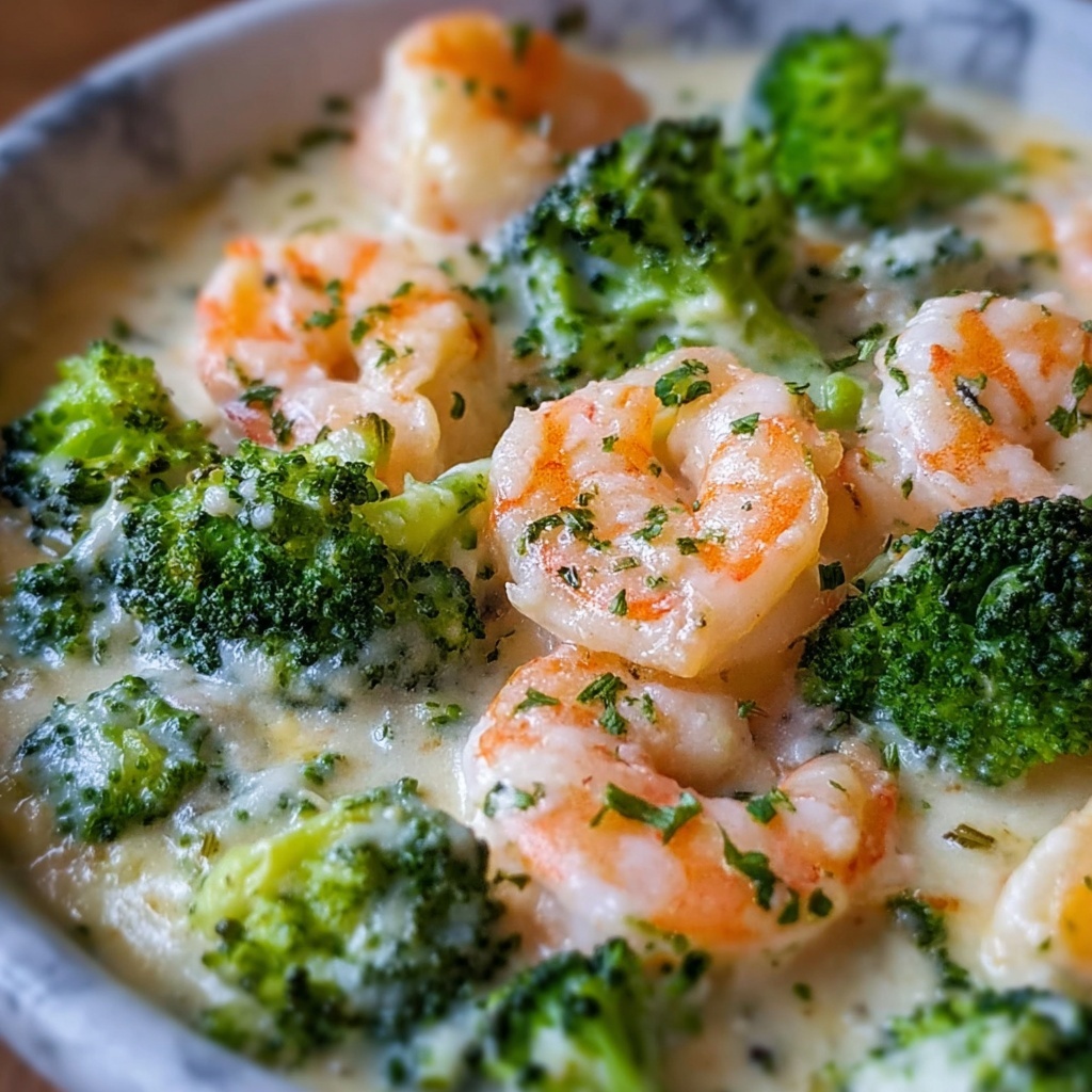Broccoli Shrimp Alfredo Recipe - Recipe Image