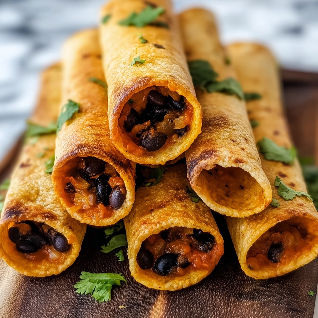 Easy Black Bean Taquitos Recipe - Recipe Image