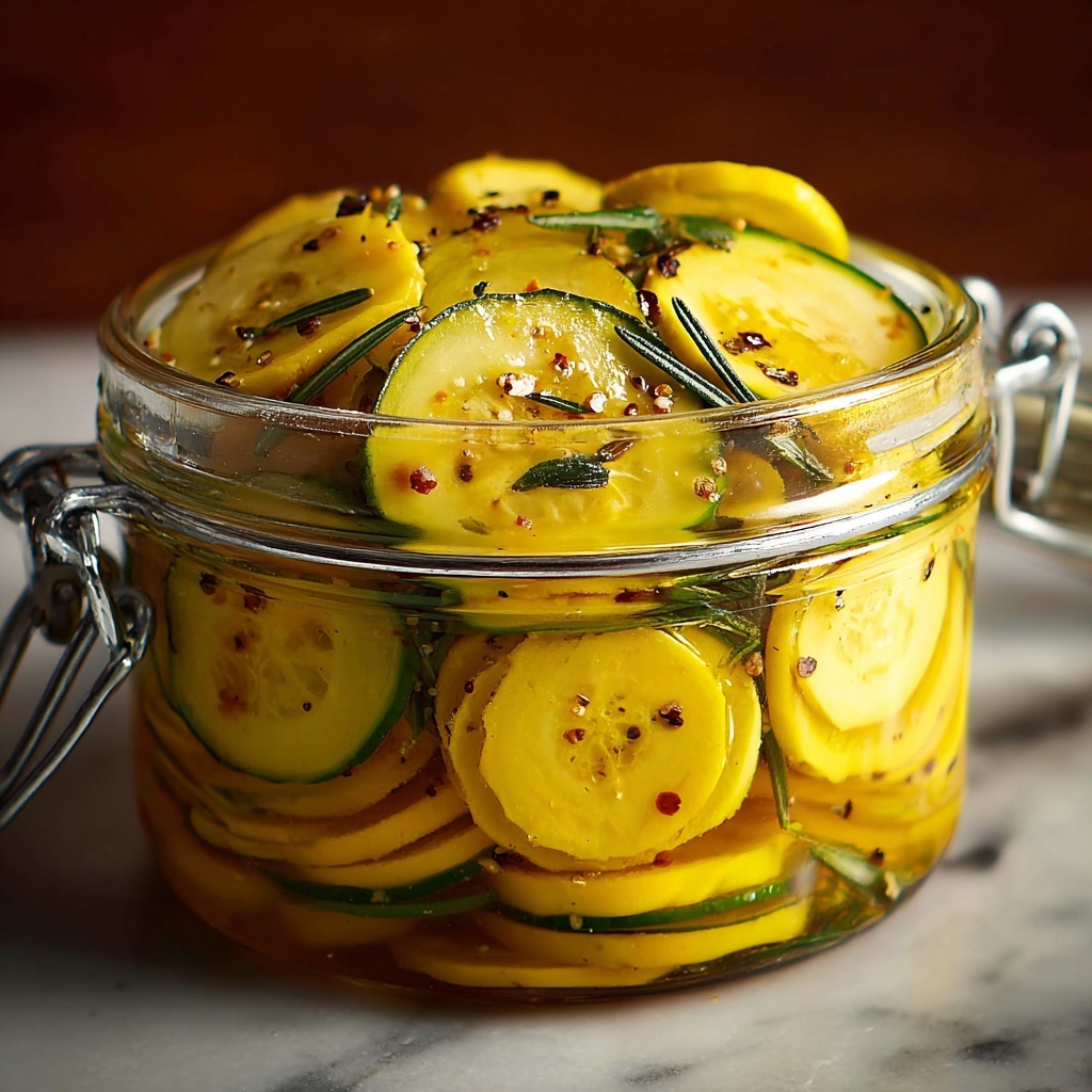 Sweet Yellow Squash Pickles Recipe - Recipe Image