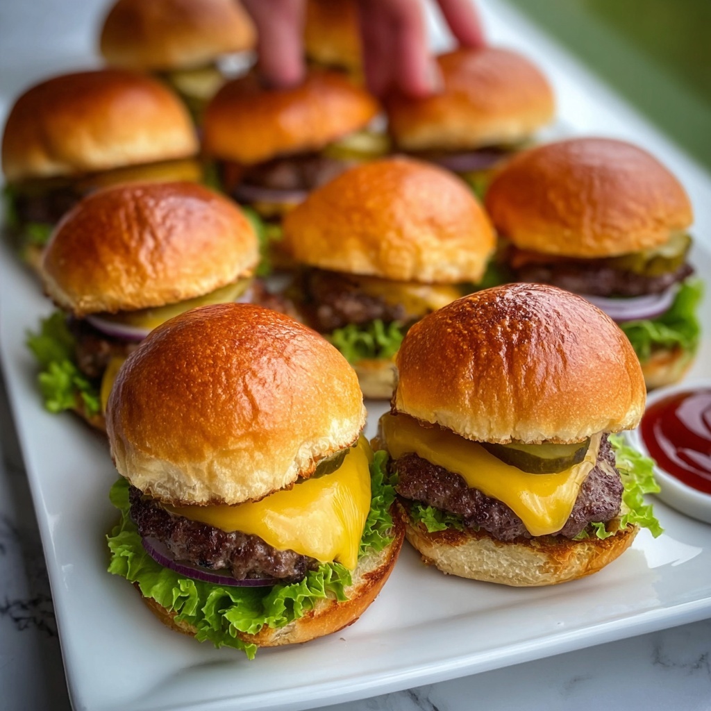 Juicy Grilled Cheeseburger Sliders Recipe - Recipe Image
