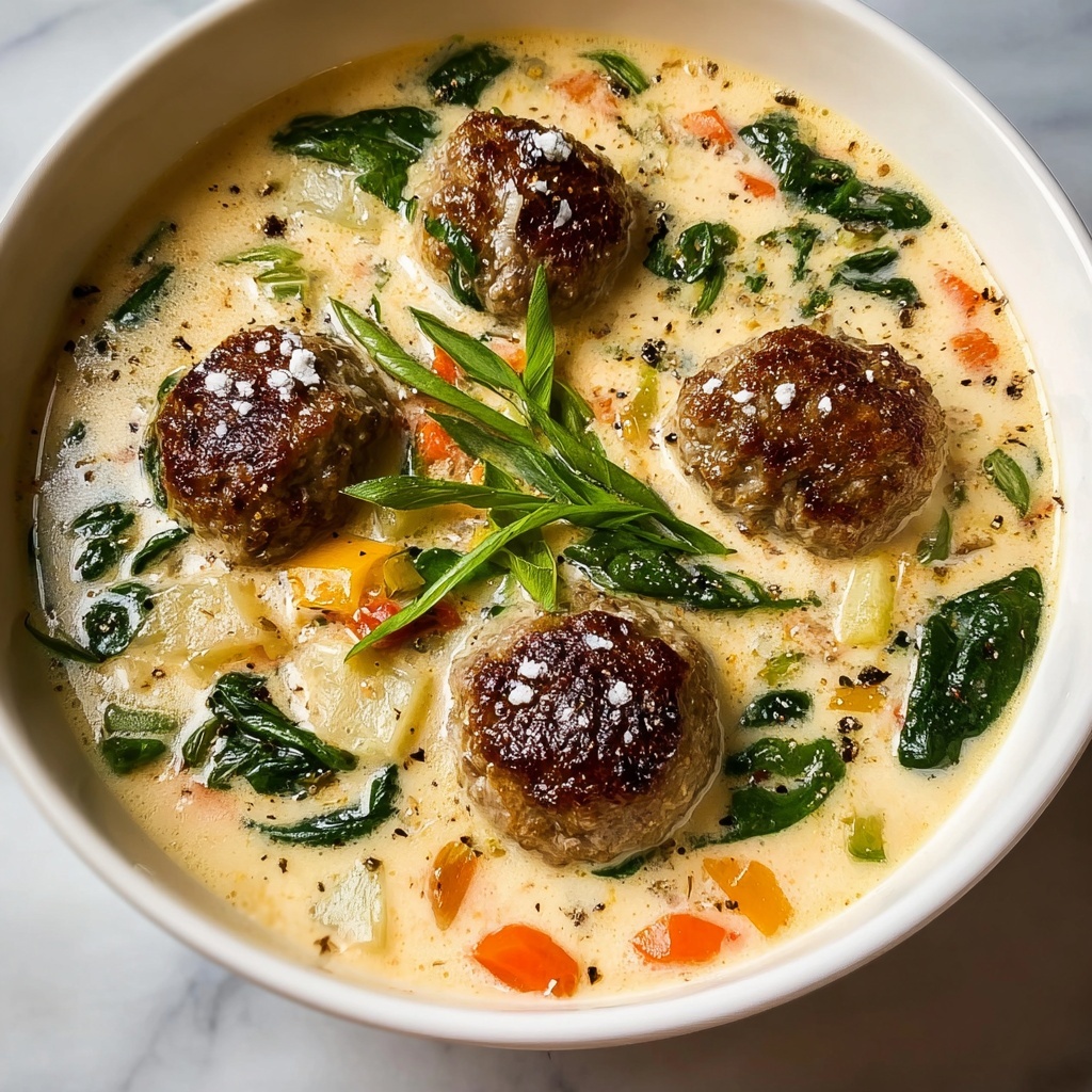 Creamy Italian Meatball Soup Recipe - Recipe Image