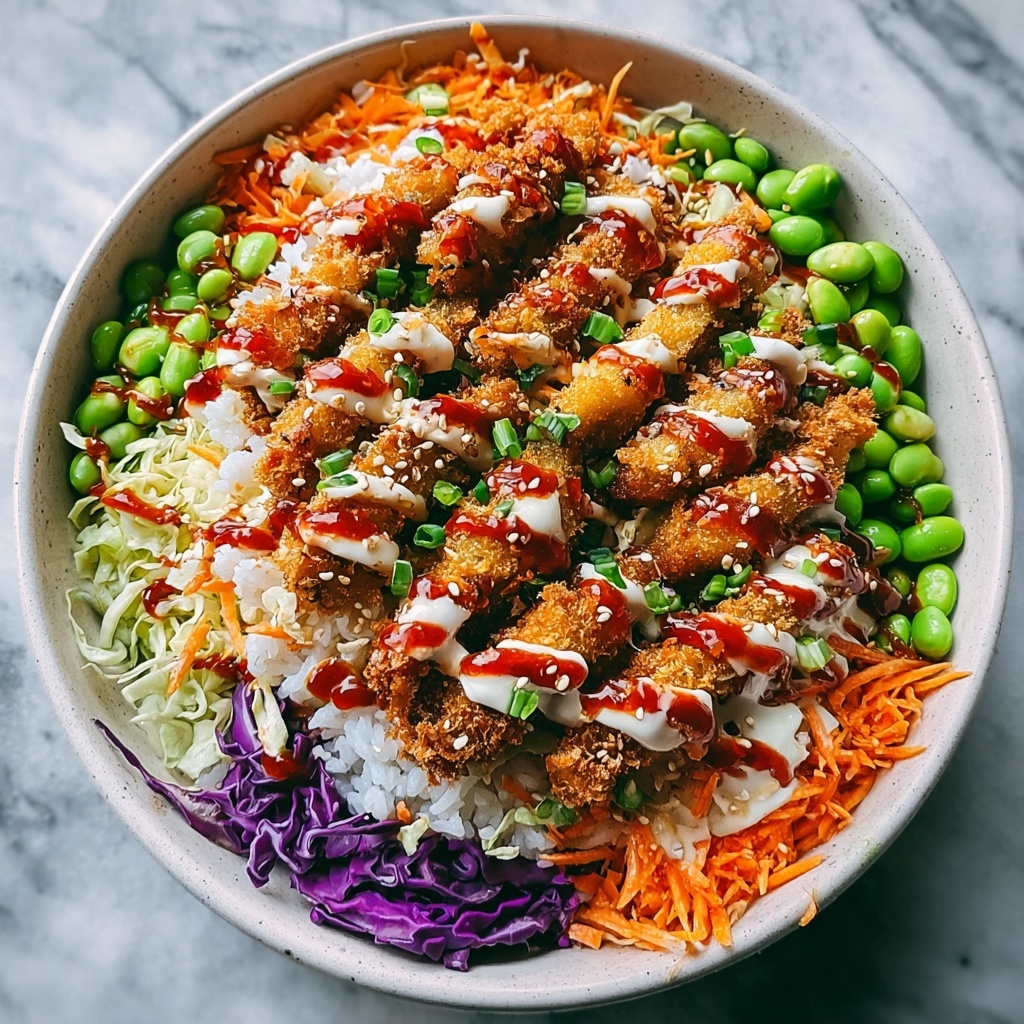 Bang Bang Chicken Bowl with Creamy Sauce and Crispy Toppings Recipe - Recipe Image