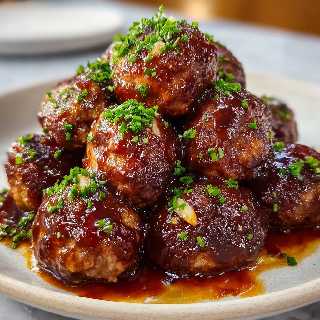Slow Cooker Bourbon Apple Butter Meatballs Recipe - Recipe Image
