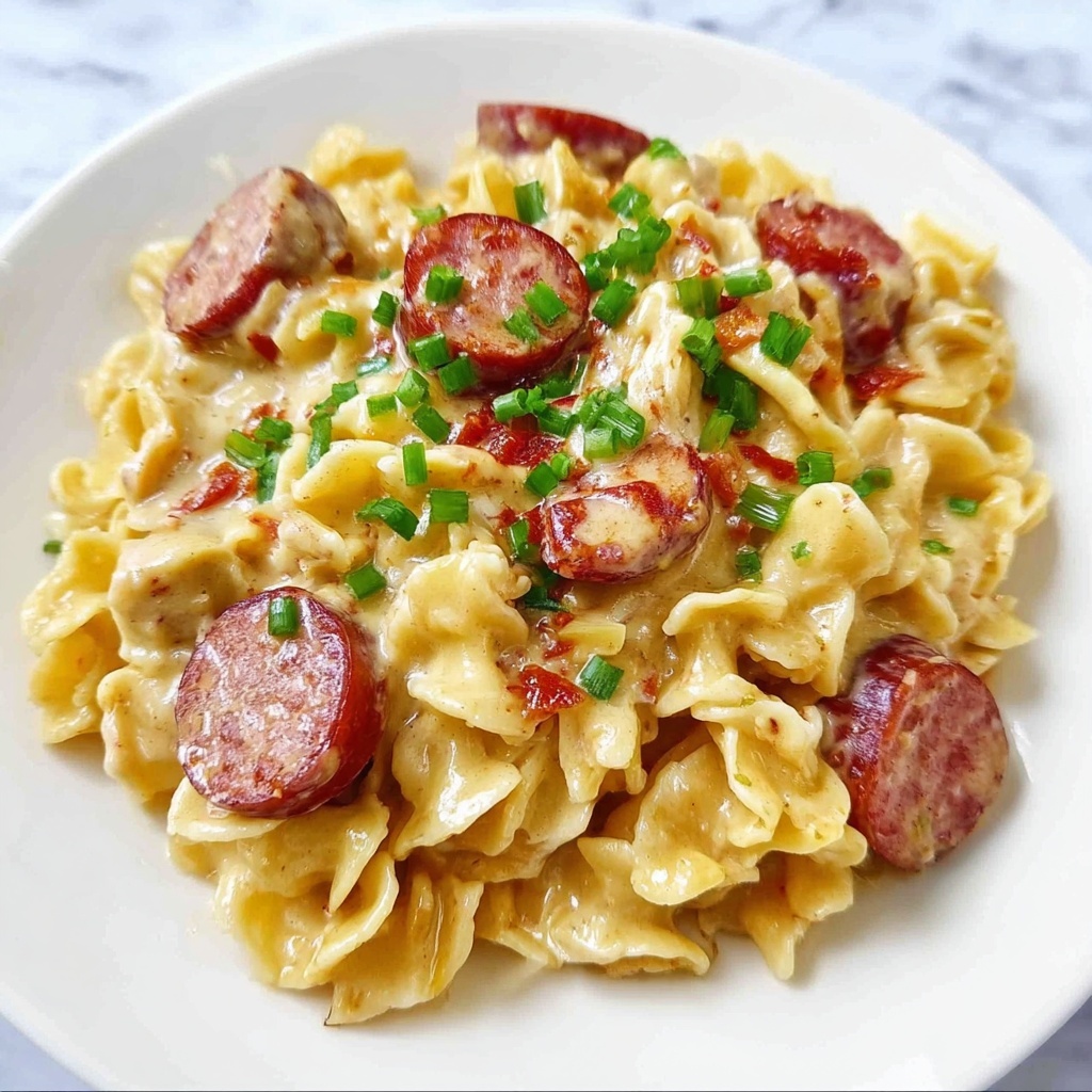 Spicy Sausage Skillet with Rotel Tomatoes and Cream Recipe - Recipe Image