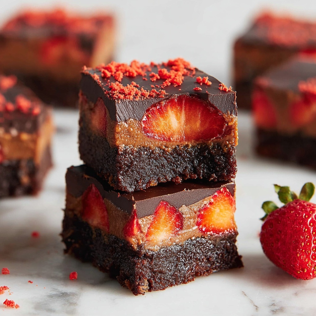Strawberry Brownies Recipe - Recipe Image