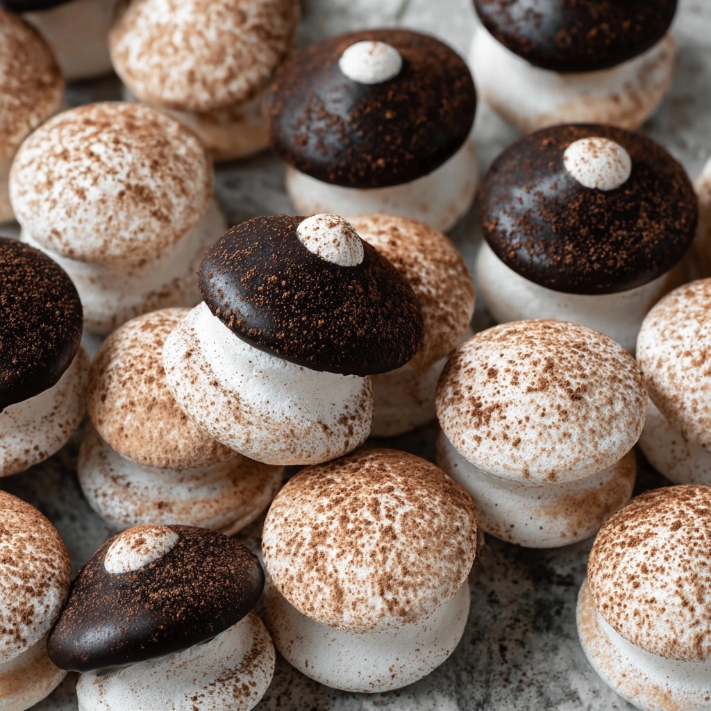 Vegan Meringue Mushrooms Recipe - Recipe Image