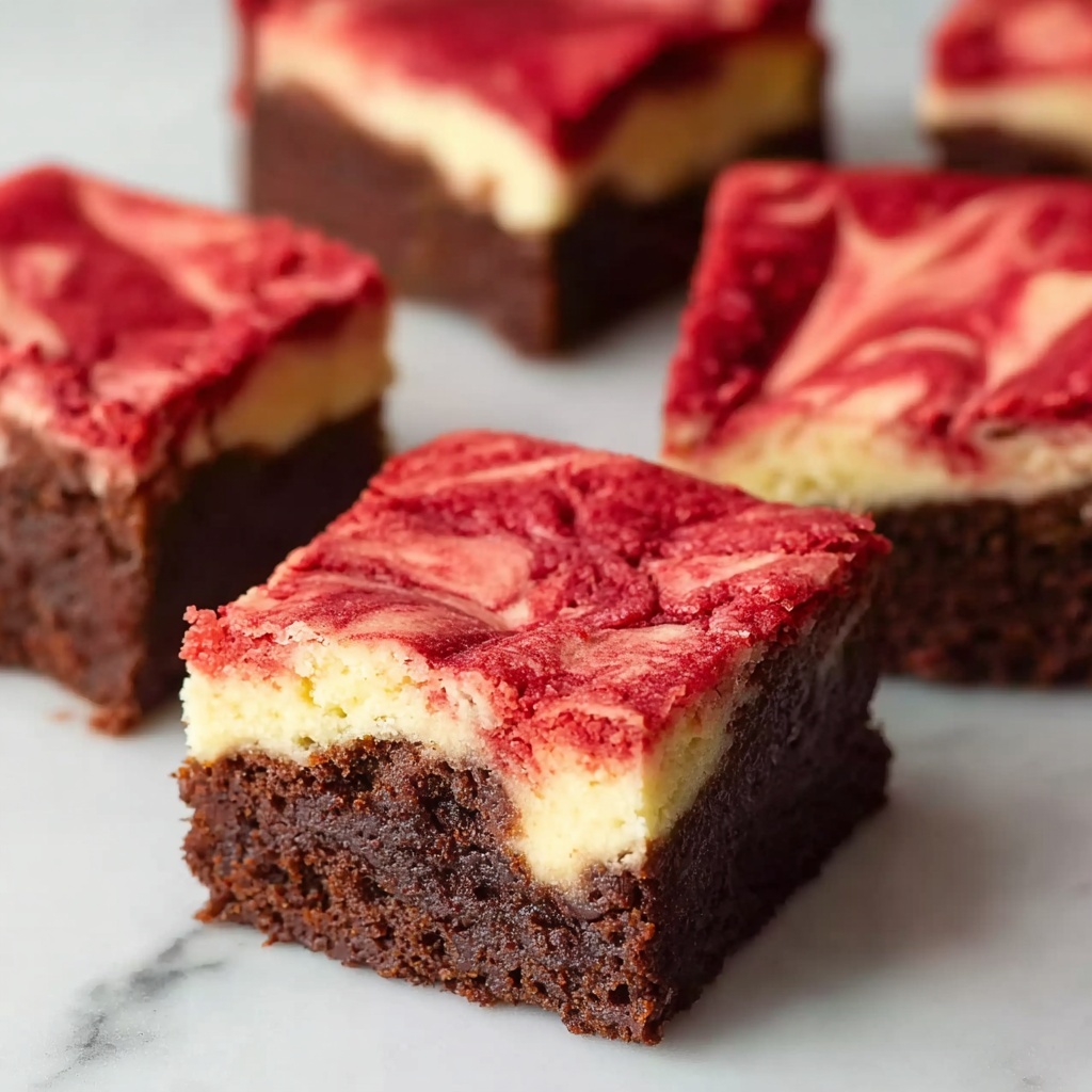 Red Velvet Brownies with Cream Cheese Swirl Recipe - Recipe Image