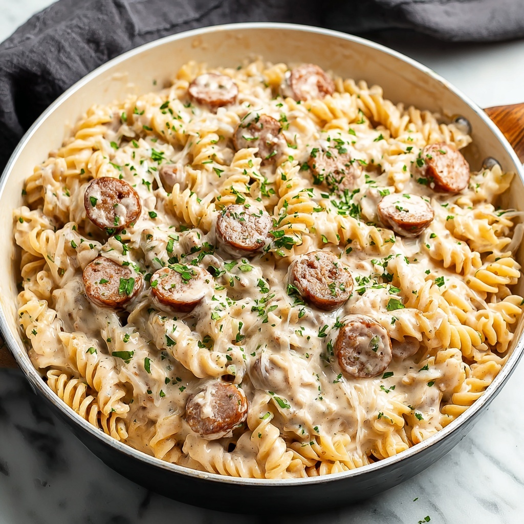 Creamy Smoked Sausage Pasta Recipe - Recipe Image