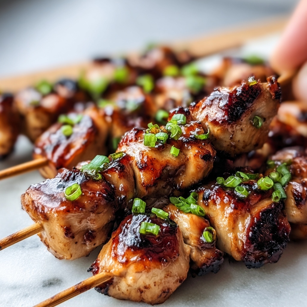 Chicken Yakitori Skewers with Soy-Mirin Glaze Recipe - Recipe Image