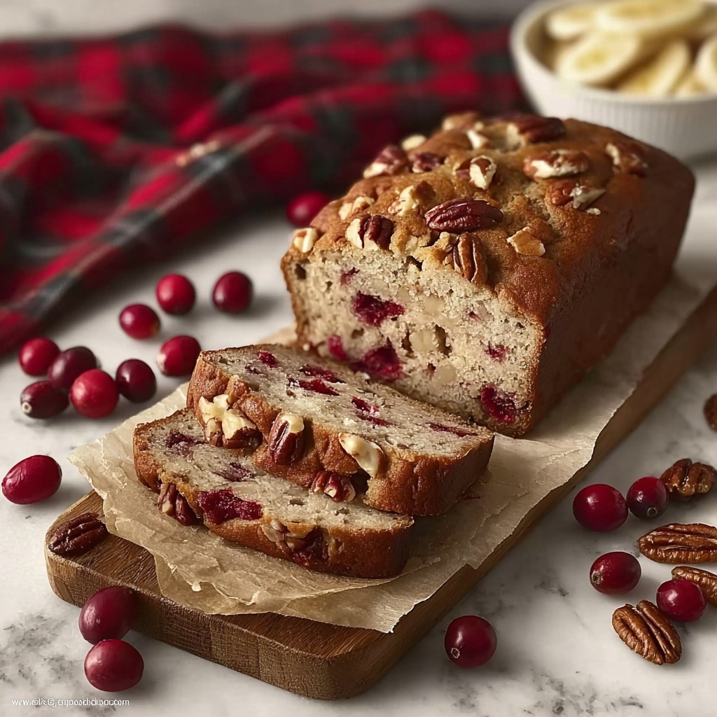 Easy Cranberry Banana Nut Bread Recipe - Recipe Image