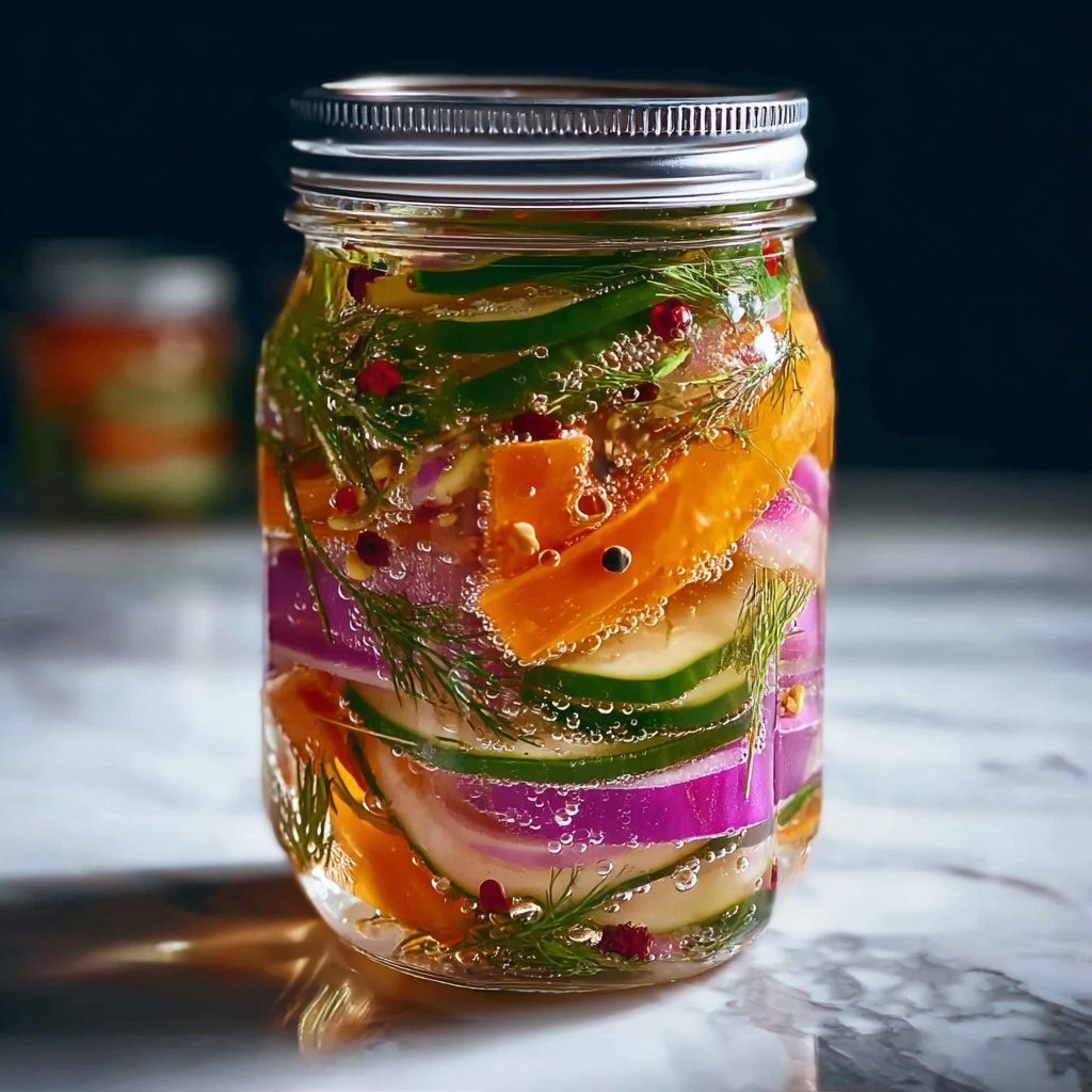 Crunchy Tangy Refrigerator Pickled Vegetables Recipe - Recipe Image