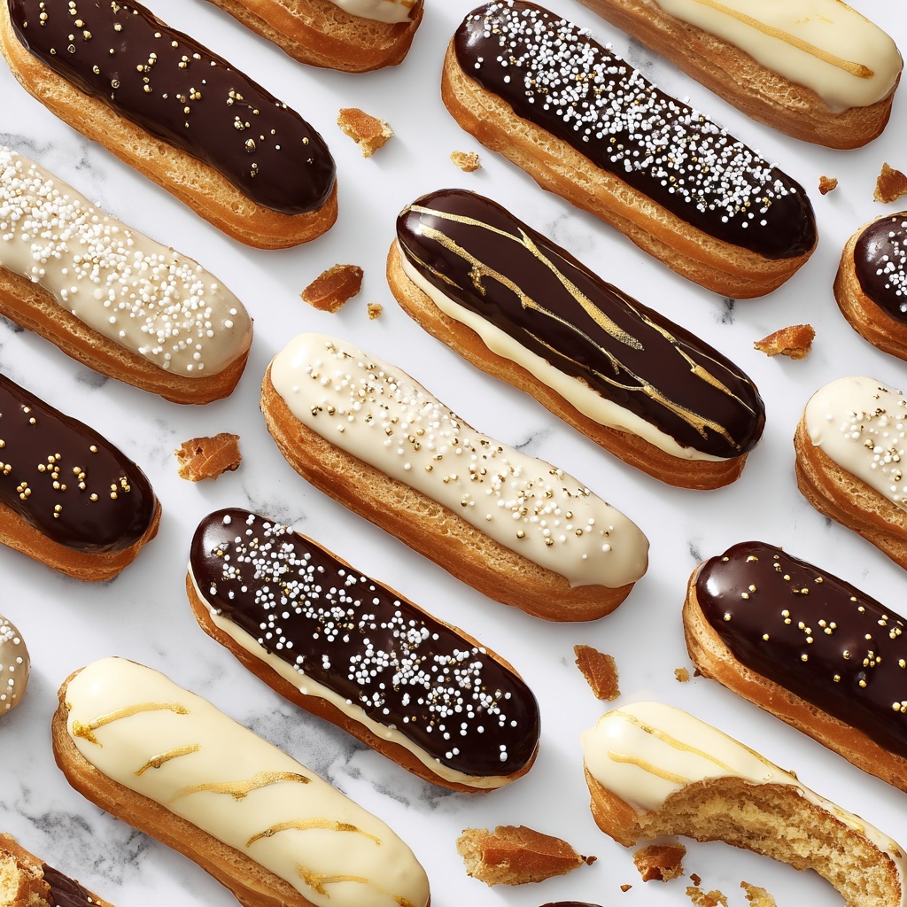 Chocolate Éclairs with Vanilla Filling Recipe - Recipe Image
