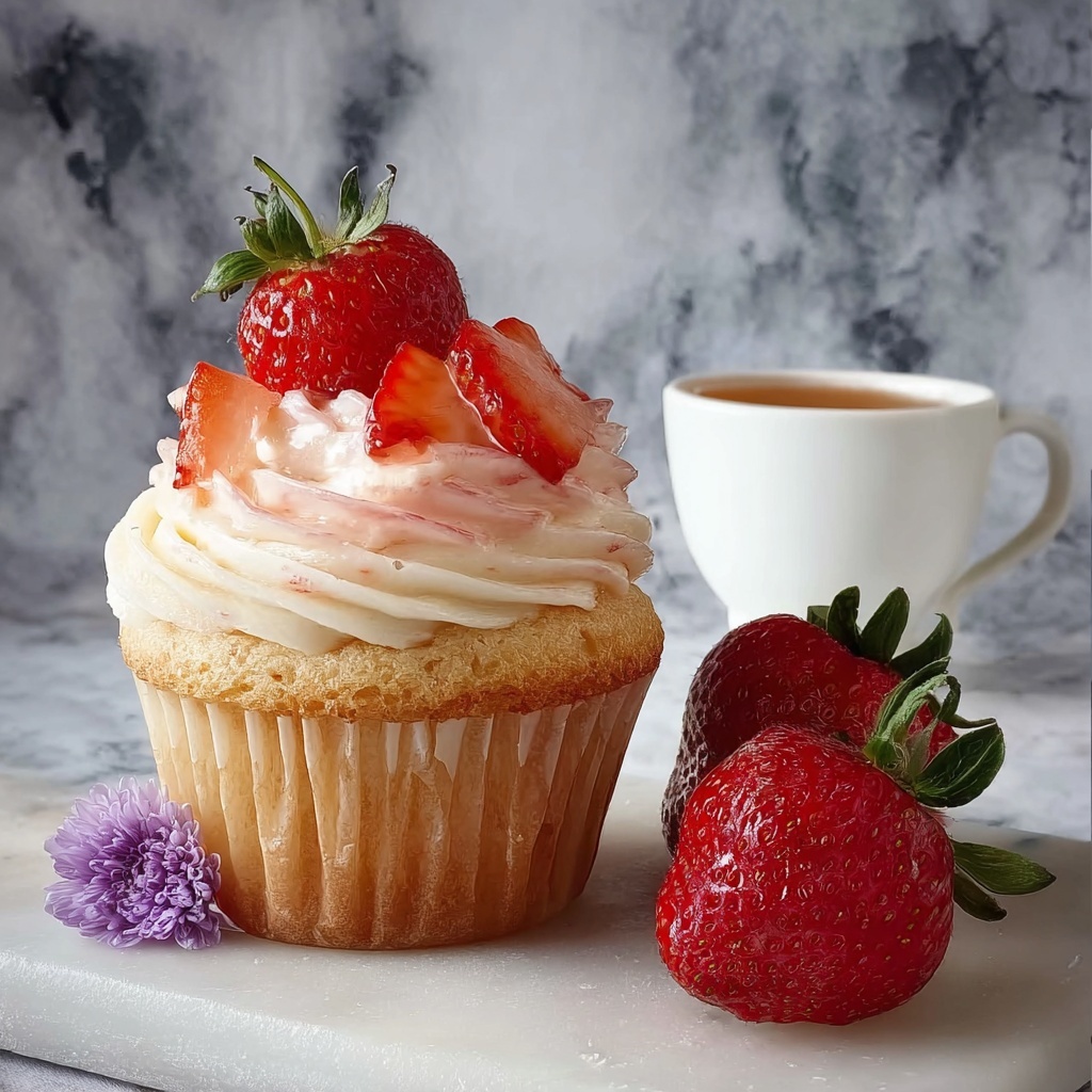 Real Strawberry Cupcakes Recipe - Recipe Image