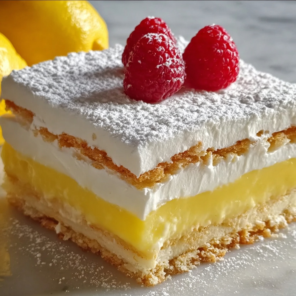 Zesty Lemon Cream Dream Bars Recipe - Recipe Image