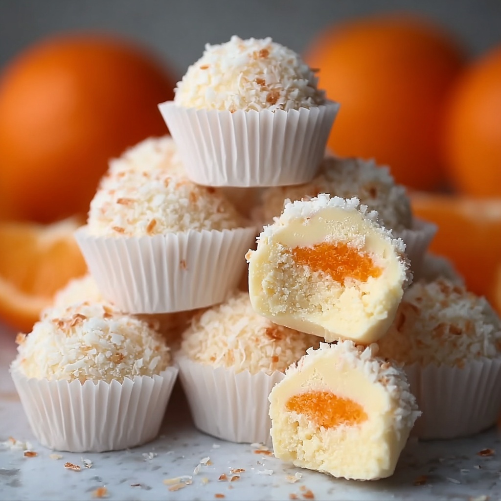 No-Bake Orange Creamsicle Truffles Recipe - Recipe Image